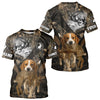 Maxcorners Personalized Rabbit Hunting Beagle Dog Camouflage Custom Name 3D Shirts, Rabbit Hunting Gifts