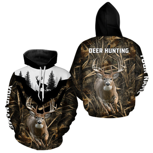 Maxcorners Deer Buck Custom Name 3D All Over Printed Shirts, Deer Hunting Shirt, Hunting Season