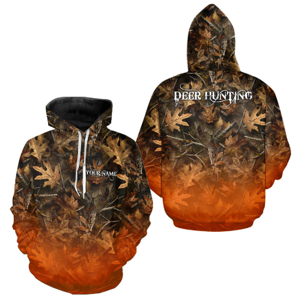 Maxcorners Fall Season Deer Hunting Shirt Custom Name Camo Clothes For Men Best Deer Hunting LM0409