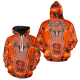 Maxcorners Deer Hunting Shirt Orange Camo 3D All Over Print Buck Head Custom Name Hunting Clothes LM0409