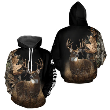 Maxcorners Deer Buck Custom Name 3D All Over Print Shirt, Deer Hunting Shirt, Hunting Season LM2709