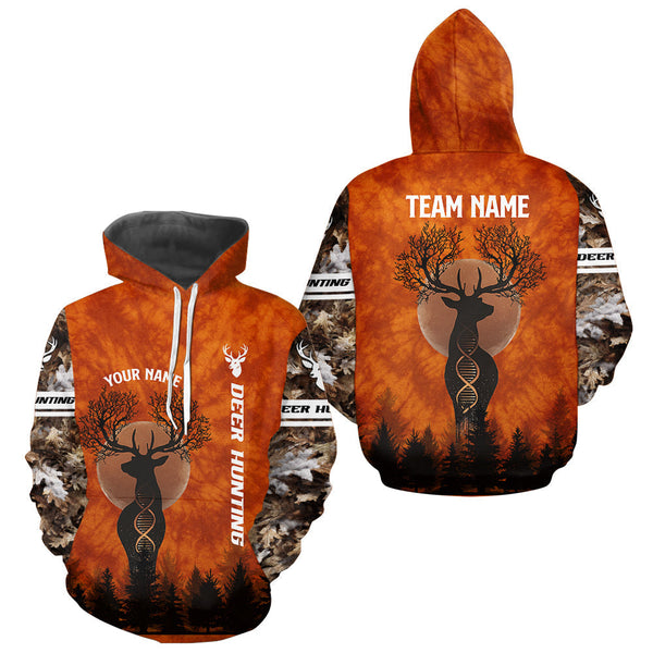 Maxcorners Deer Hunting Season Shirt DNA Tree Design Camo Big Game Hunting Gift, Hunting Clothes For Men LM2608