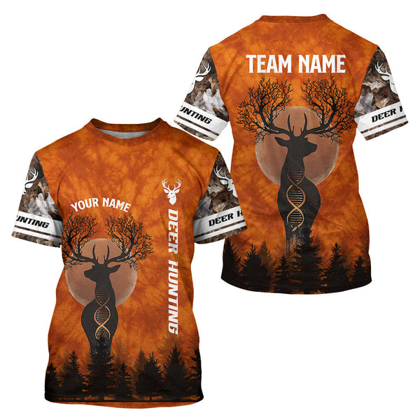 Maxcorners Deer Hunting Season Shirt DNA Tree Design Camo Big Game Hunting Gift, Hunting Clothes For Men LM2608