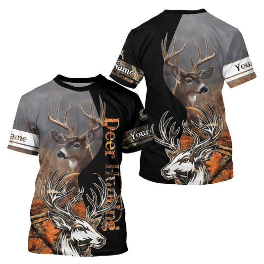 Maxcorners Men’s Hunting Deer Camo 3D All-Over Printed Hoodie Shirt – Hunting Hoodie for Men