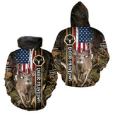 Maxcorners Deer Hunting Shirt US Flag 3D All Over Print, Hunting Clothes for Deer Hunting Season LM2509