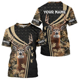 Maxcorners Wild Boar Hunting Gray Black Orange Camo 3D All Over Printed Shirts Custom Name Hunting Gift LM0409