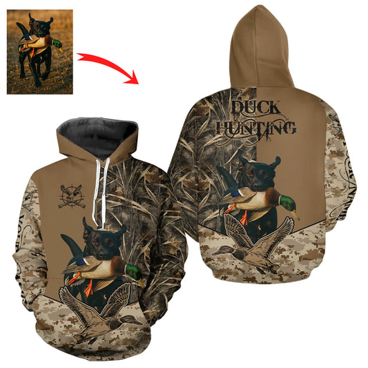 Maxcorners Solid Liver GSP Pheasant hunting Camouflage customized Name Shirts for Men LM0412