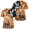 Maxcorners Beautiful Deer hunting Orange Camouflage custom Name Full printing Shirts Gifts For Men LM2608