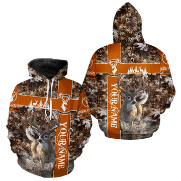 Maxcorners Whitetail Deer Hunting Season Shirt 3D Buck Design Custom Hunting Gift Camouflage Deer Shirts LM2608