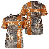 Maxcorners Whitetail Deer Hunting Season Shirt 3D Buck Design Custom Hunting Gift Camouflage Deer Shirts LM2608