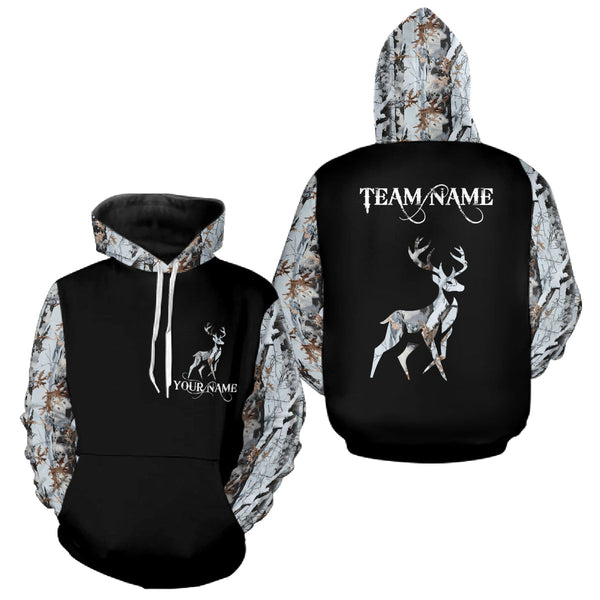 Maxcorners Best Deer Hunting Snow camo custom Name 3D all over printed Shirt, Deer hunting gifts LM2608