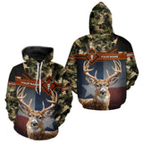 Maxcorners Whitetail Deer Hunting Shirt With Camouflage And Full 3D Print For Texas Deer Hunting Season LM2608
