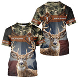 Maxcorners Whitetail Deer Hunting Shirt With Camouflage And Full 3D Print For Texas Deer Hunting Season LM2608