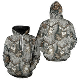 Maxcorners Beautiful Deer Hunting Shirt Pattern Deer Camo Custom Name 3D All Over Printed Hunting Gift LM0409