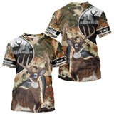 Maxcorners Whitetail Deer Hunting Shirt With Camouflage, Deer Hunter Custom Name, Hunting Gift LM0409