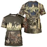 Maxcorners Deer hunting Shirt 3D All Over Print With Texas Flag & Forest Camo Best Gift For Hunter LM2608