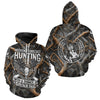 Maxcorners Deer Hunting Grey Camo 3D Shirts with Antler Skull Graphic, Funny Hunting Outfit for Hunters LM2608
