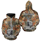Maxcorners Season Deer Hunting Shirt Brown Green Camo 3D Custom Name Clothes For Hunters LM0409