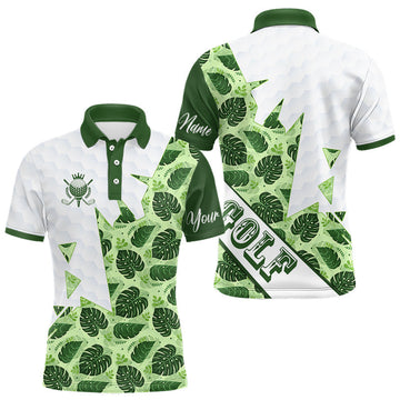 Maxcorners Personalized Golf Shirt Tropical Style – Custom Name Polo, Gift For Dad, Golfer Gift Idea LM0404