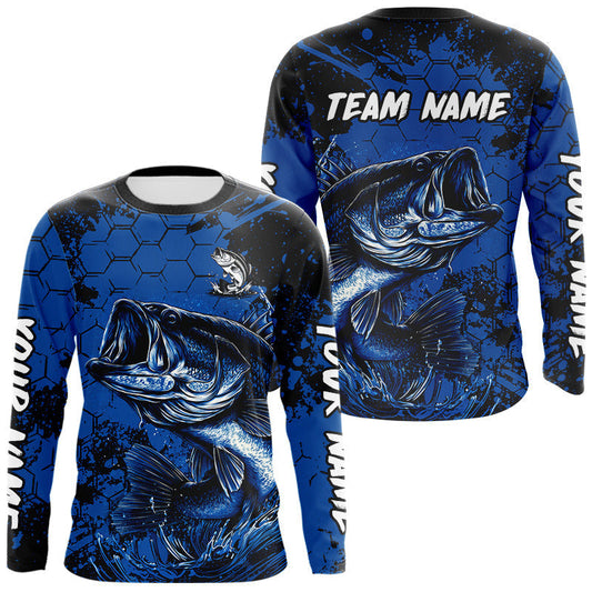 Maxcorners Personalized Bass Fishing Jerseys For Fishing Team, Bass Fishing Shirts Long Sleeve LM1203