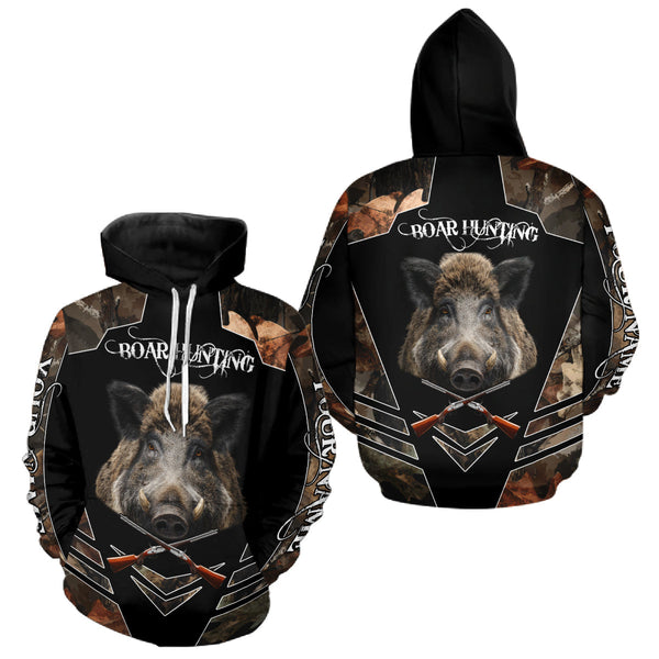 Maxcorners Personalized Wild Hog Hunting Camo Full Printing Shirts, Gift For Hunters LM2509