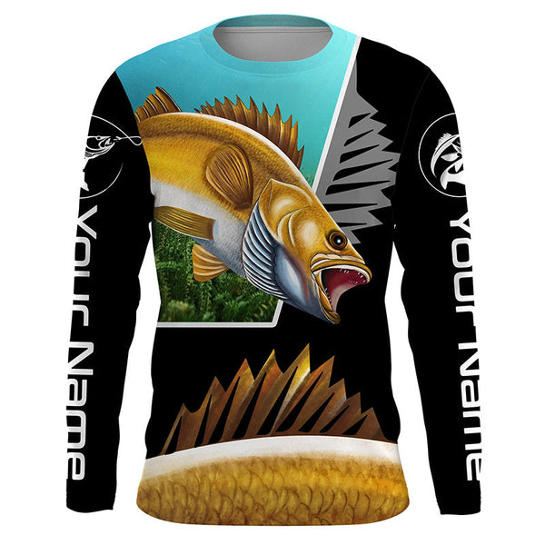 Maxcorners Walleye Fishing Customize Name 3D Shirts
