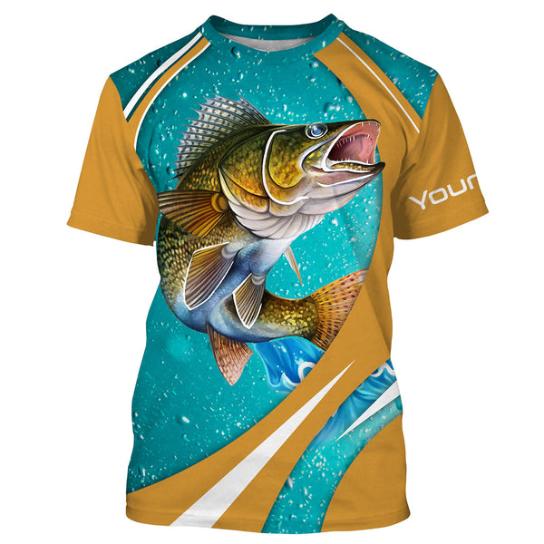 Maxcorners Customize Name Walleye Fishing 3D Shirts