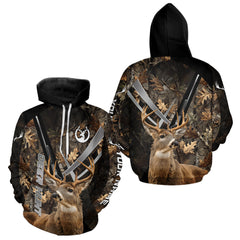 Maxcorners Whitetail Deer Hunting 3D All Over Printed Hoodie, Sweatshirt Hunting for Men LM1112