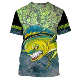 Maxcorners Angry Mahi Mahi Fishing 3D Shirts Customize Name