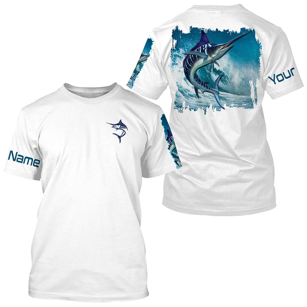 Maxcorners Customize Name Marlin  Fishing 3D Shirts