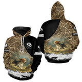 Maxcorners Personalized Rabbit Hunting with Beagle Dog 3D All Over Printed Shirts, Rabbit Hunting Clothes for Men LM1809