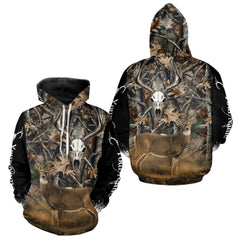 Maxcorners Deer Buck Camouflage Custom Name 3D All Over Printed Shirts, Deer Hunting Shirt, Hunting Accessories LM1812