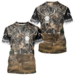 Maxcorners Deer Buck Camouflage Custom Name 3D All Over Printed Shirts, Deer Hunting Shirt, Hunting Accessories LM1812
