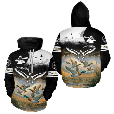 Maxcorners Personalized Duck Hunting Camo Waterfowl 3D All Over Printed Shirts, Hunting Gifts LM2509