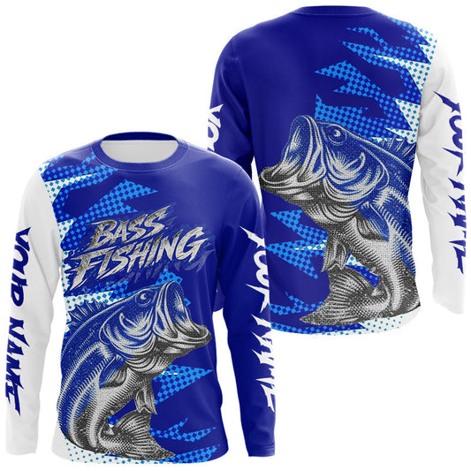 Maxcorners Personalized Bass Fishing Shirts, Bass Fishing Shirts Long Sleeve Fishing Tournament Shirts LM0503