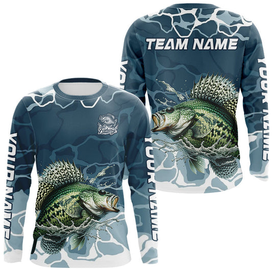 Maxcorners Custom Crappie Long Sleeve Tournament Fishing Shirts, Team Crappie Fishing Jerseys LM1005