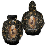 Maxcorners Personalized Whitetail Deer Hunting Camo 3D Print Custom Name Shirts, Hunting Gifts LM0409