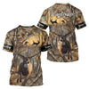 Maxcorners Beautiful Brown Camo Whitetail Deer Hunting Shirt - Hunting Clothes for Men, Hunter Gift Ideas LM2608