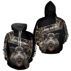 Maxcorners Custom Wild Boar Hunting Camo 3D Shirts, Boar Hunting Gifts, Boar Hunting Shirts for Hunter LM2509