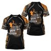 Maxcorners Deer Bow Hunting Orange Camo Custom Name Shirts, Personalized Deer Hunting Clothes, Hunting Gifts LM0409