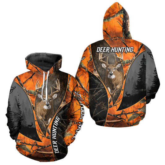 Maxcorners Custom Camo 3D Animal Deer Hunting Shirts Best Hunting Clothes For Hunters LM1411