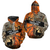 Maxcorners Personalized Deer Hunting Shirt 3D All Over Print Orange Camo Hunting Clothes LM1109