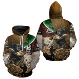 Maxcorners Duck Hunting with Dog Black Labs 3D All Over Printing Shirts for Men, Gifts for Duck Hunters LM2608