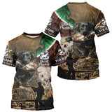 Maxcorners Duck Hunting with Dog Black Labs 3D All Over Printing Shirts for Men, Gifts for Duck Hunters LM2608