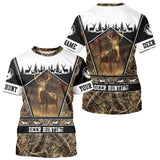 Maxcorners Whitetail Deer Camo 3D All Over Printed Shirts, Deer Hunting Crew Outfit, Hunting Gifts LM2608
