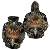 Maxcorners Personalized Mule Deer Hunting Forest Camo 3D All Over Printed Shirts, Best Deer Hunting Gifts for Men LM2608