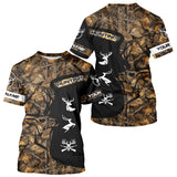 Maxcorners Custom Deer Hunting Brown Camo Shirts for Men, Hunting Gifts, Camouflage Deer Hunting Shirts LM0409