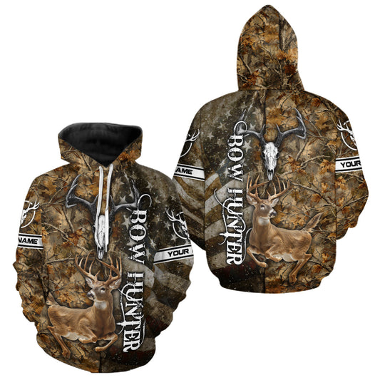 Maxcorners Best Deer Hunting American Flag Custom Camo Shirts for Deer Season, Hunting Shirts for Men LM0409