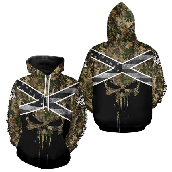 Maxcorners Deer Hunting Shirts with Black US Flag, Camouflage Deer Hunting Shirt, Hunting Gifts for Men LM0409