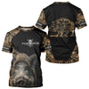 Maxcorners Wild Boar Hunting Camouflage Custom Name 3D All Over Print Shirts, Personalized Hunting Gifts LM0409